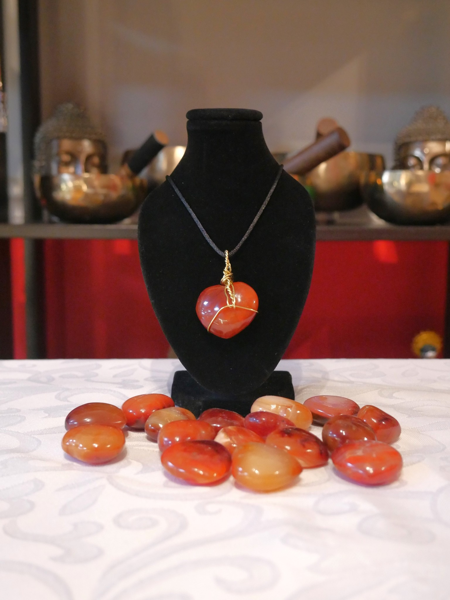 Wrapped Carnelian Heart