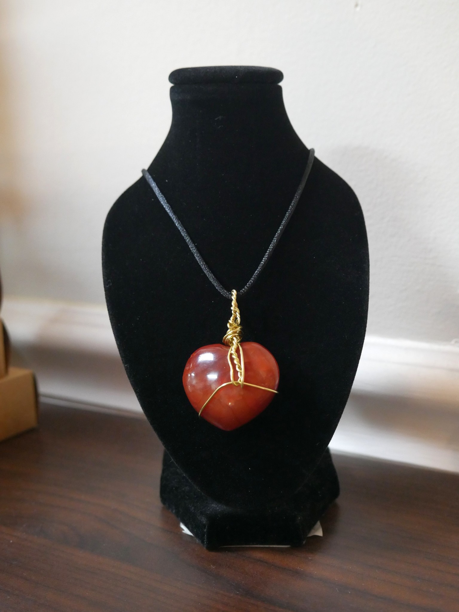 Wrapped Carnelian Heart