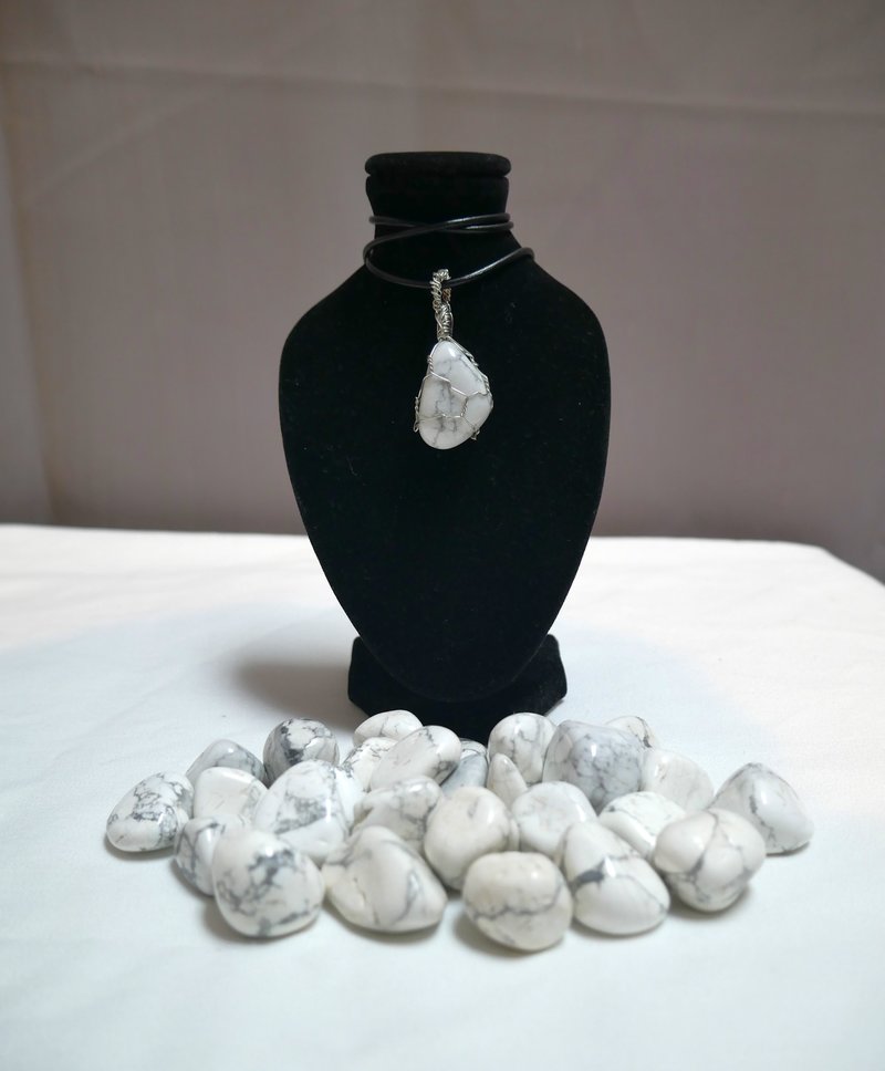 Wrapped White Howlite Crystal