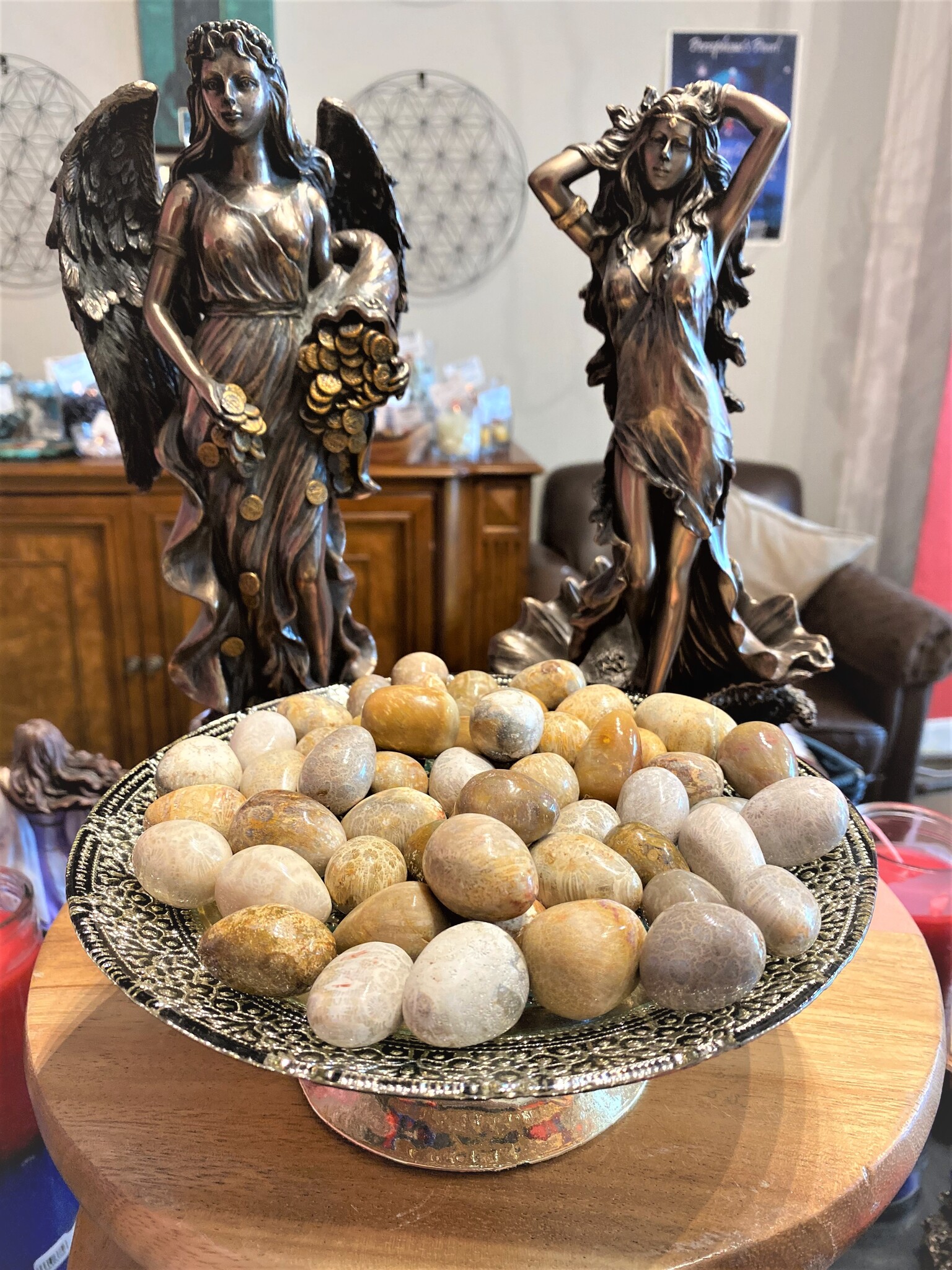 Coral Fossil Tumbled Stone