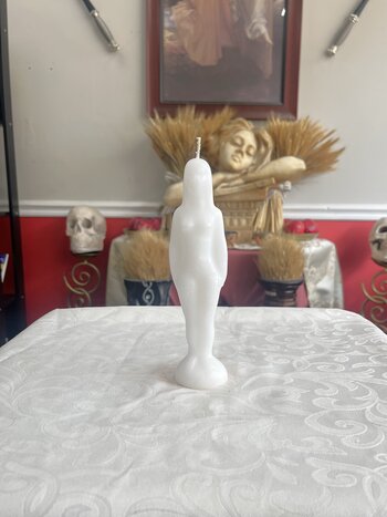 Woman White Candle