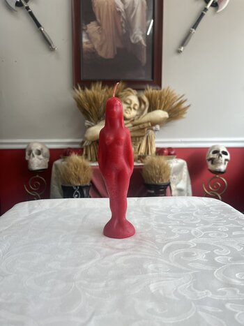 Woman Red Candle