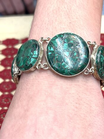 Copper Malachite Bracelet