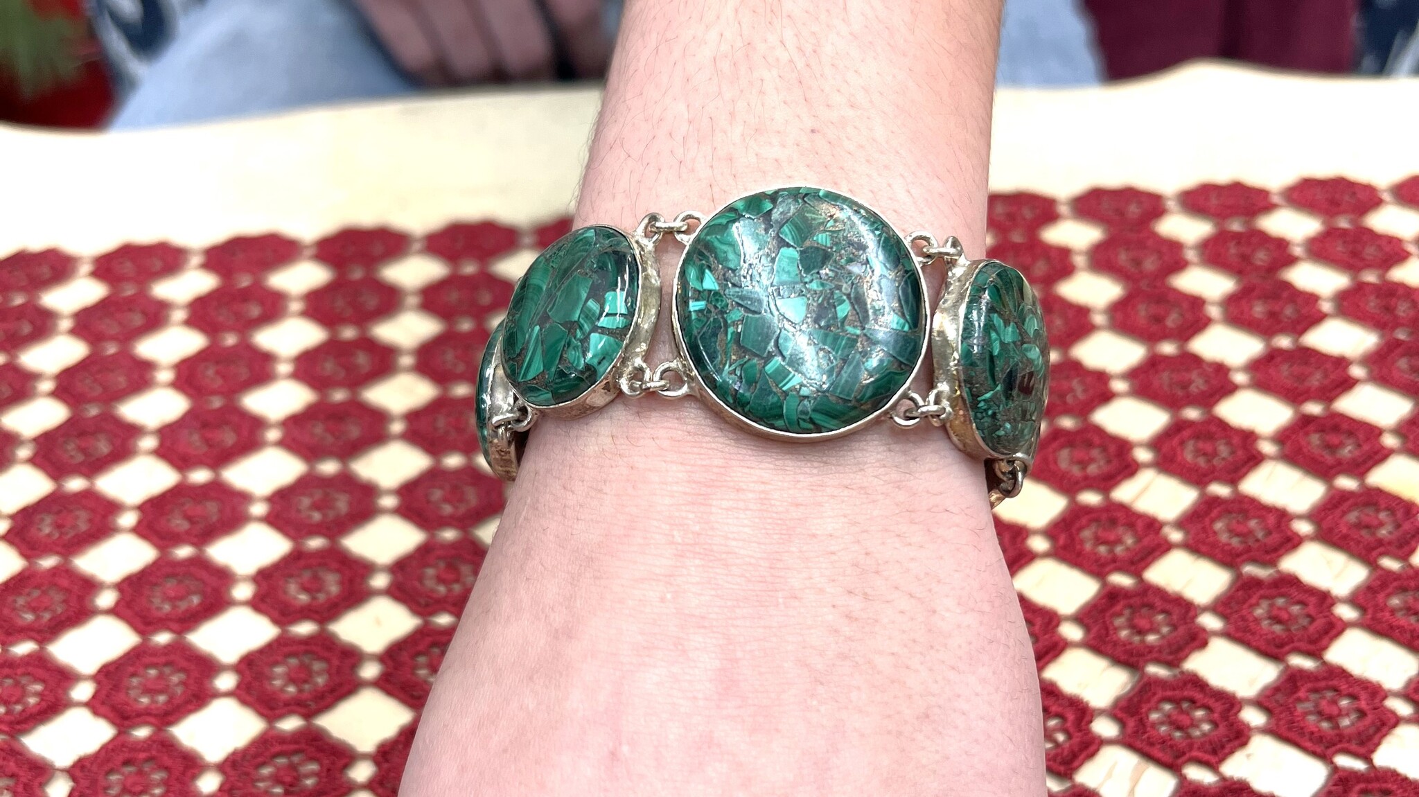 Copper Malachite Bracelet