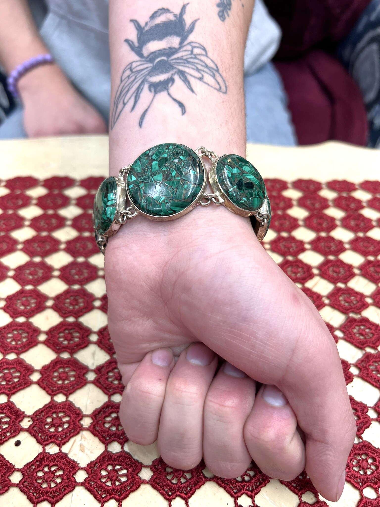 Copper Malachite Bracelet