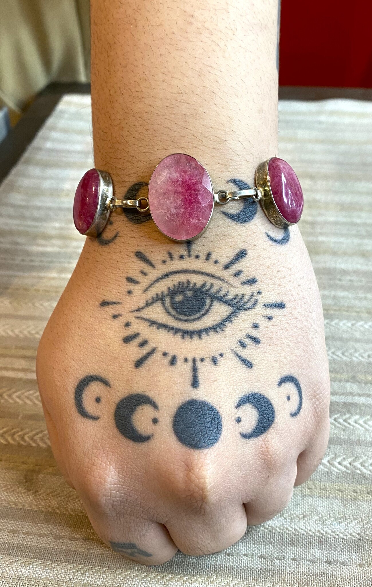 Bracelet Ruby Moonstone