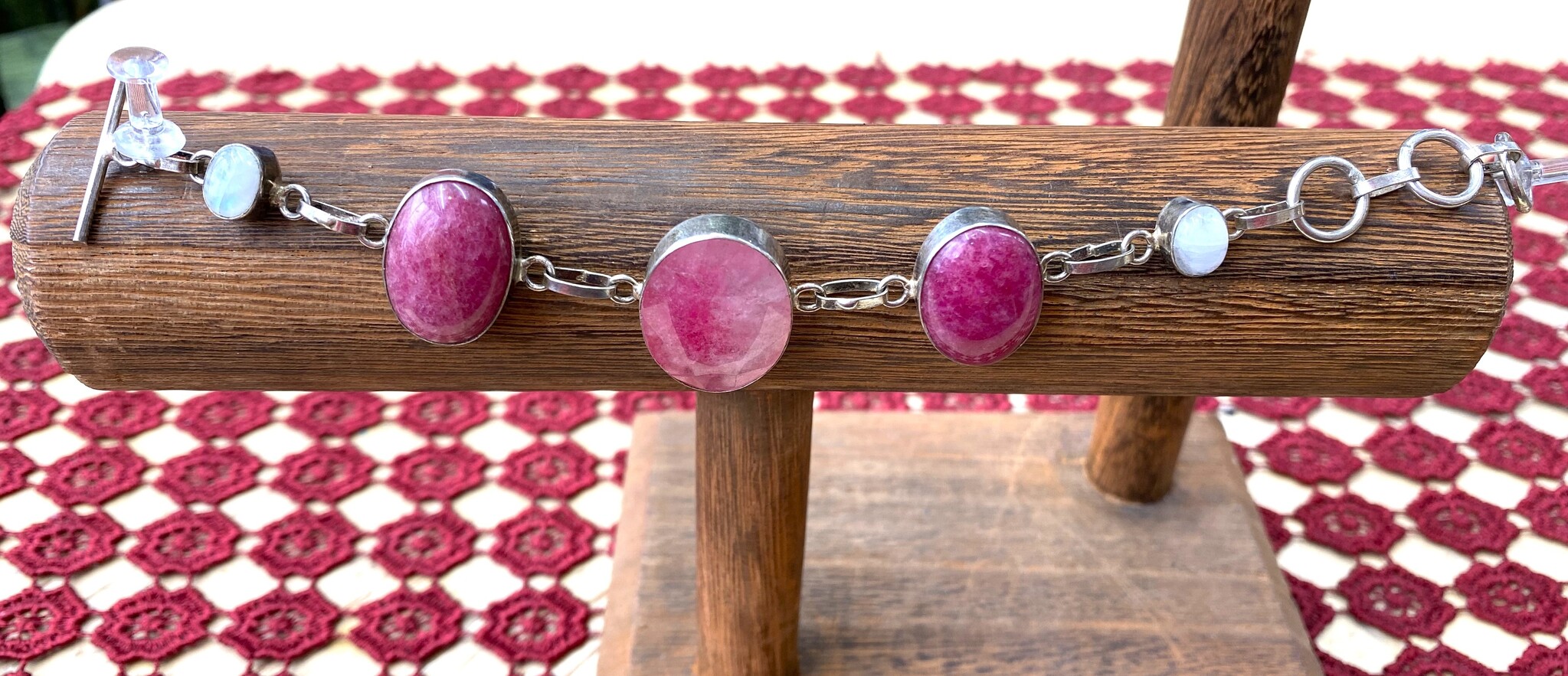 Bracelet Ruby Moonstone