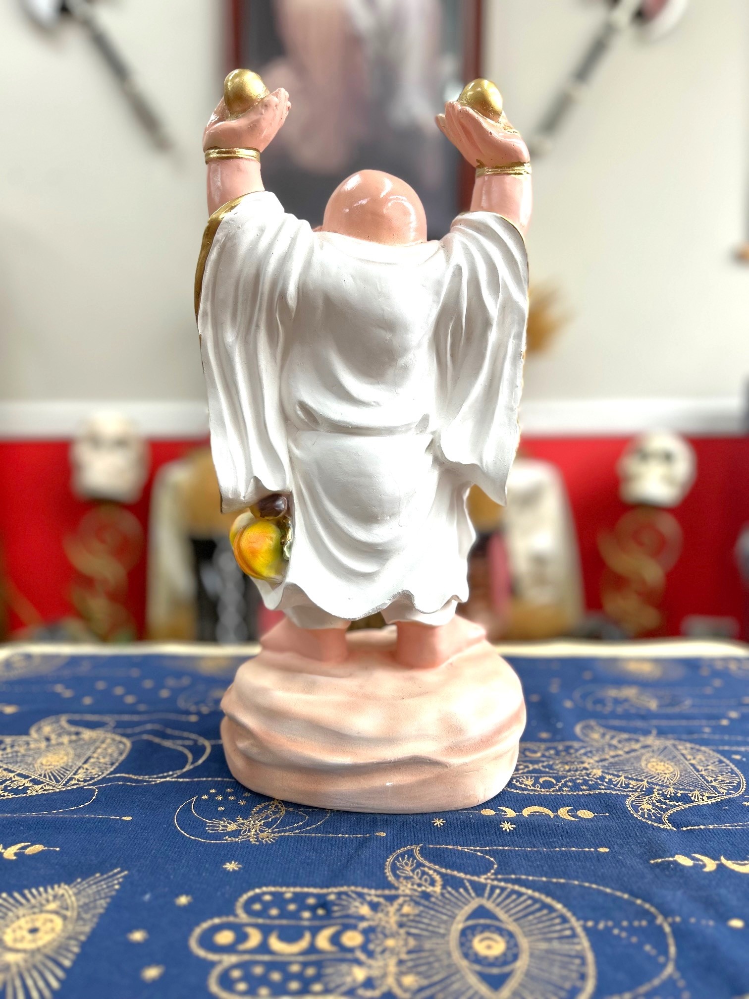 Standing White Buddha 16" Statue