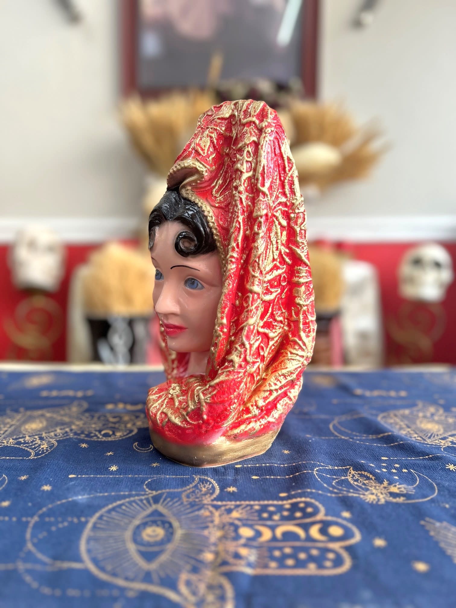 Gitana Head 12" Statue Red (Gypsy)