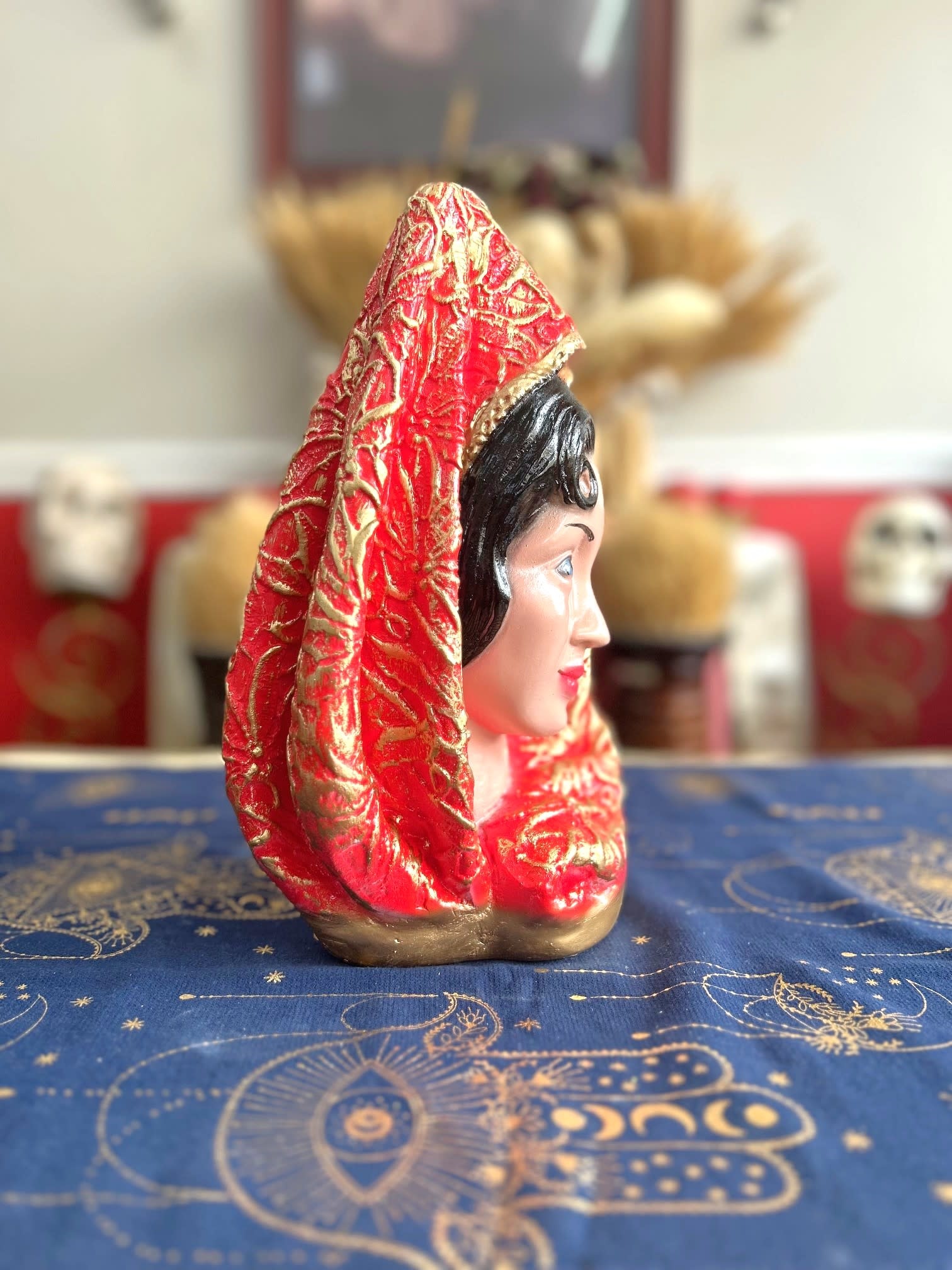 Gitana Head 12" Statue Red (Gypsy)