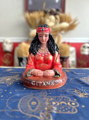 Gitana Bust 12" Statue Red (Gypsy)