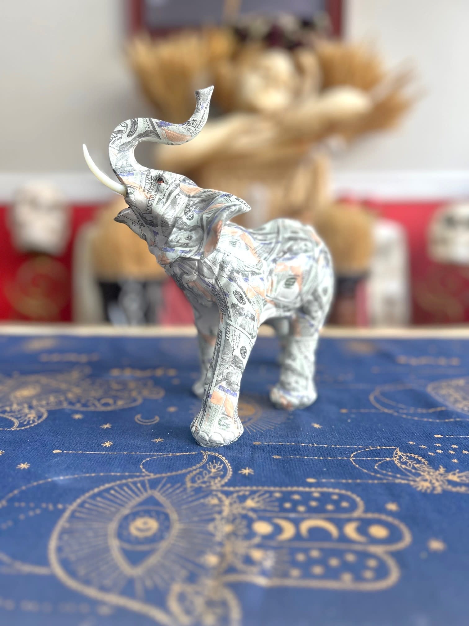 Lucky Money Elephant 9" Statue