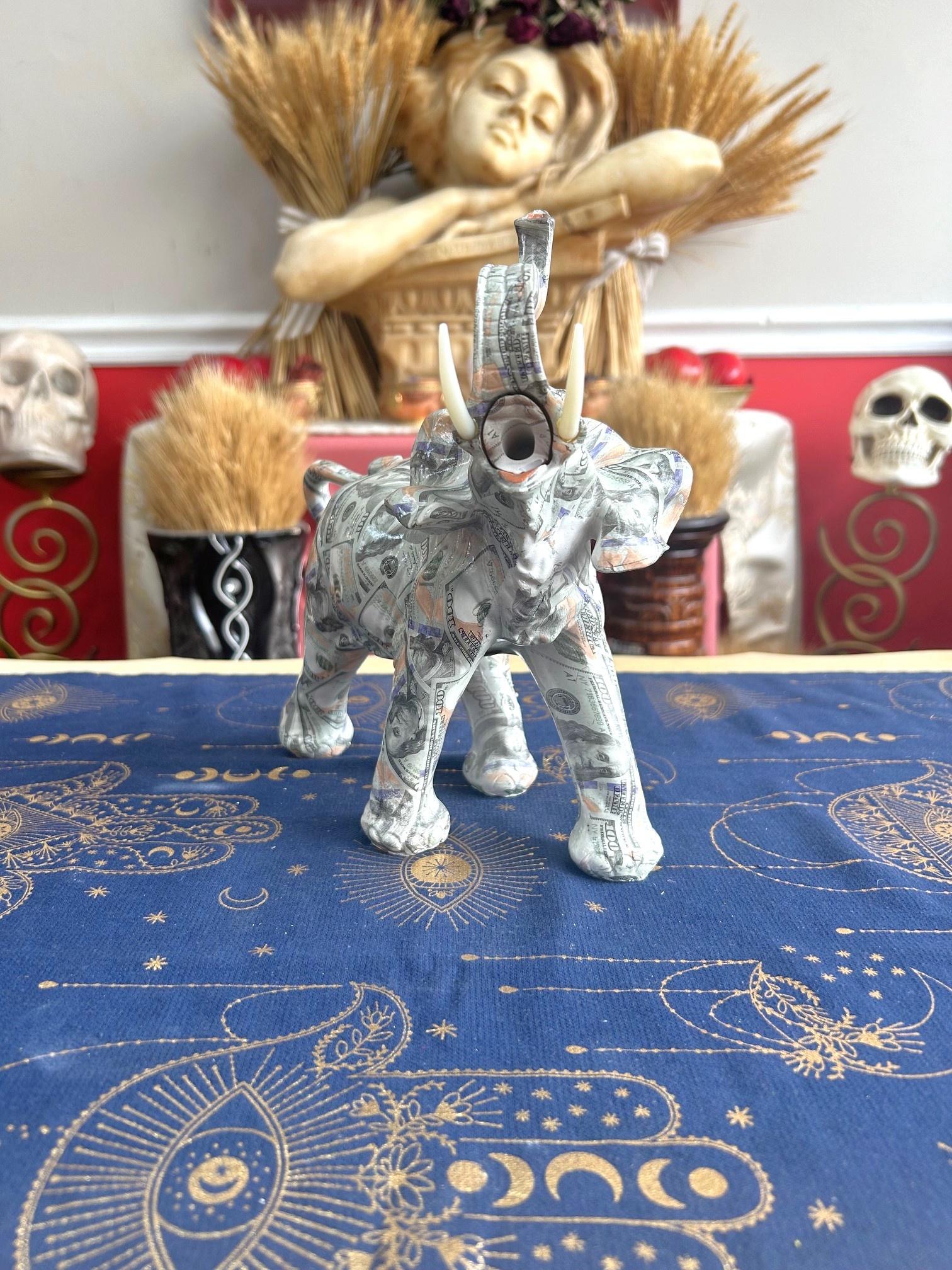 Lucky Money Elephant 9" Statue