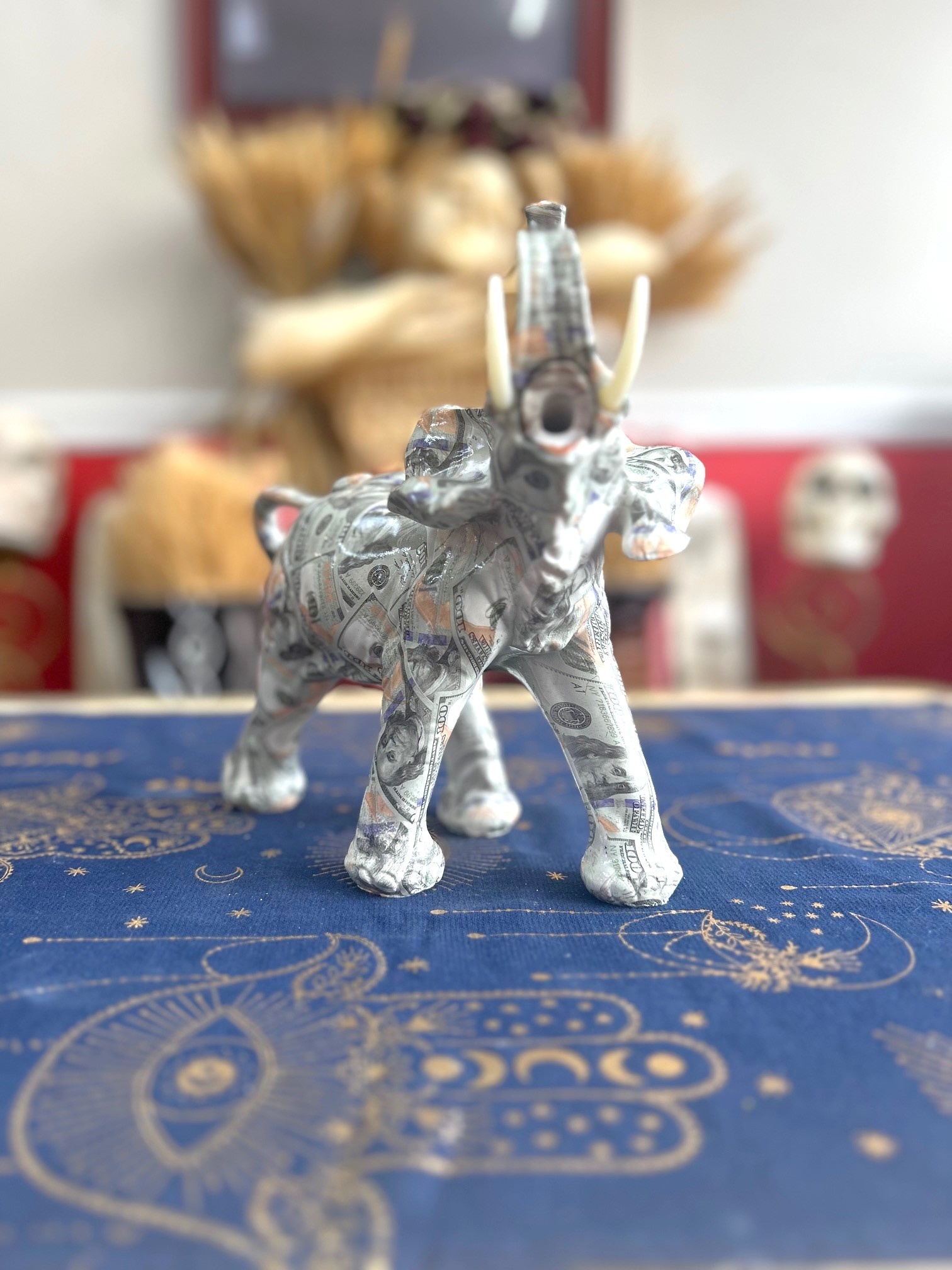 Lucky Money Elephant 9" Statue