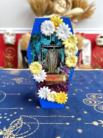 Santa Muerte Coffin - Blue Vaquero