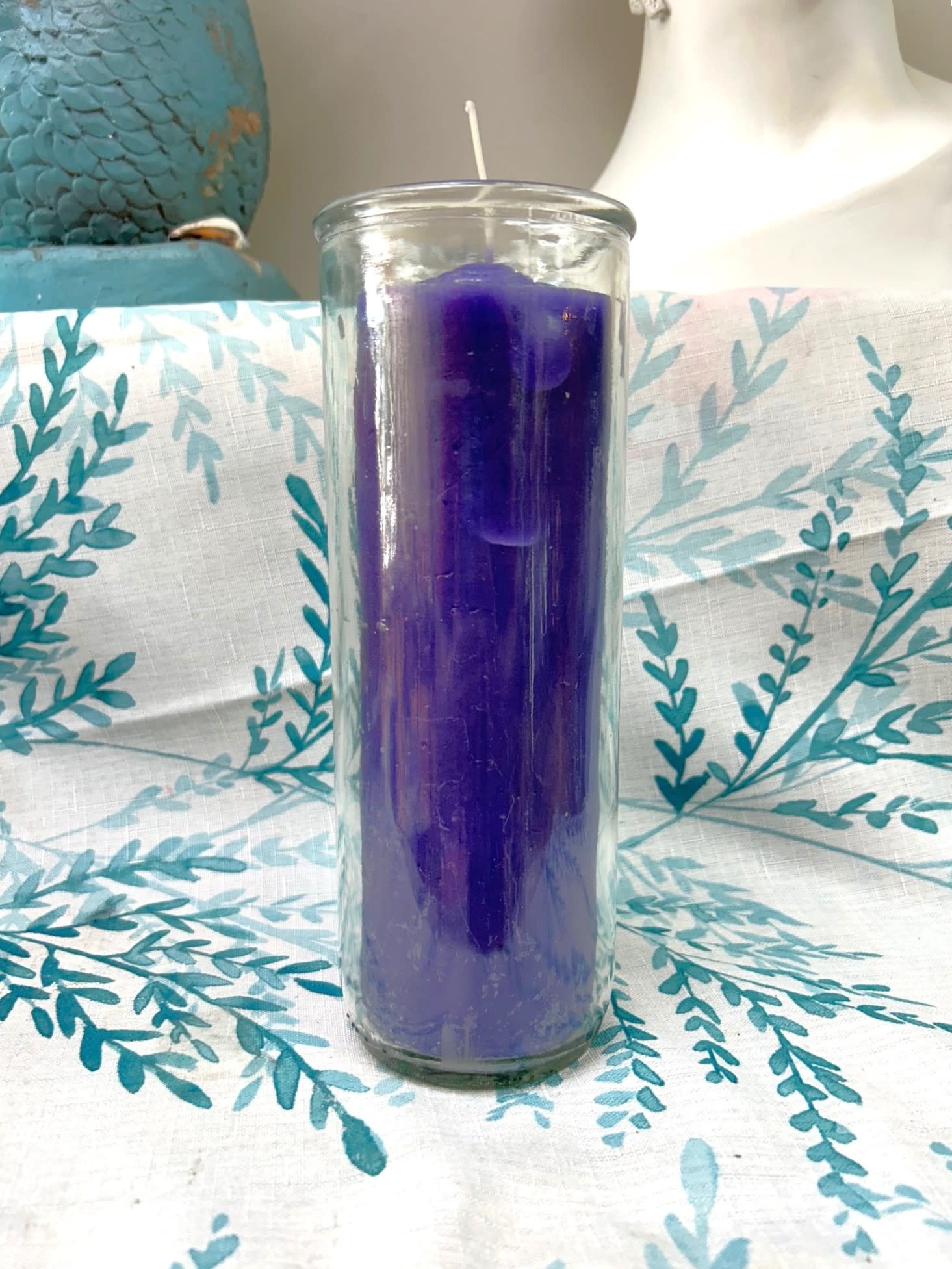 7" Pillar Pullout Candle Purple