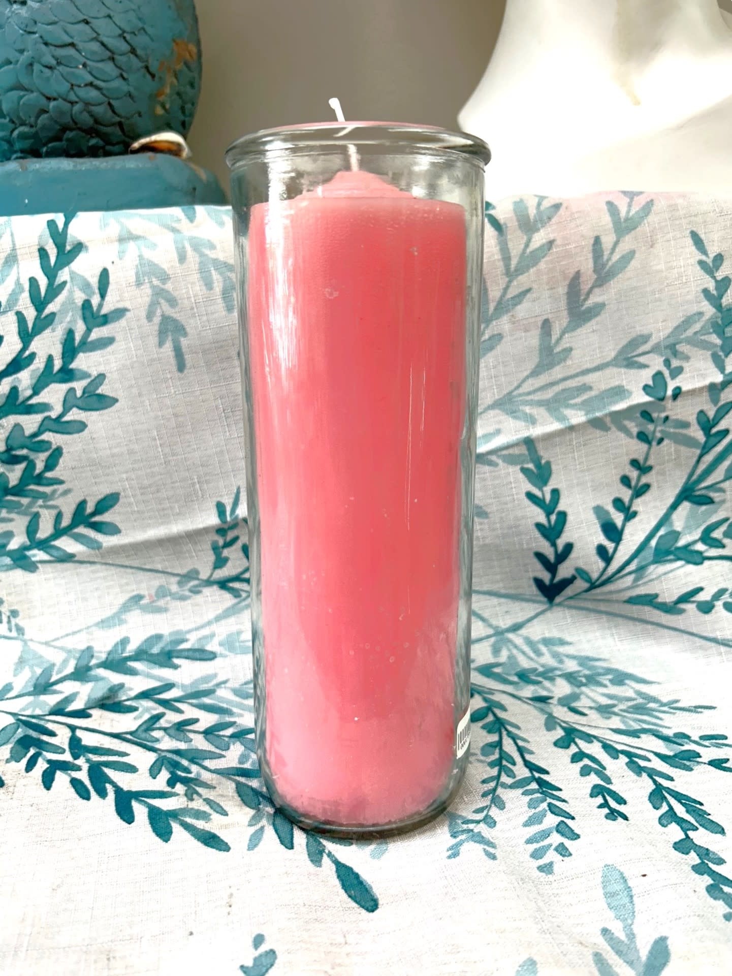 7" Pillar Pullout Candle Pink