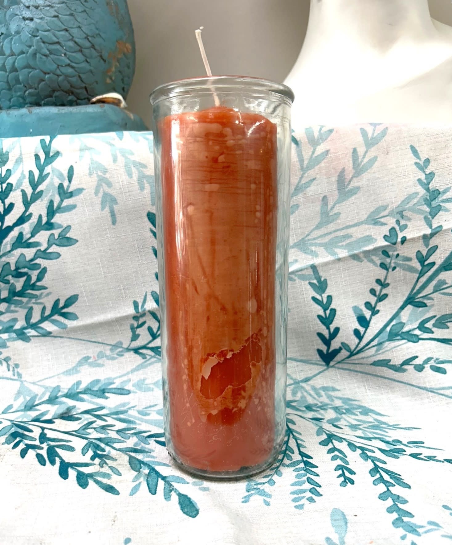 7" Pillar Pullout Candle Brown