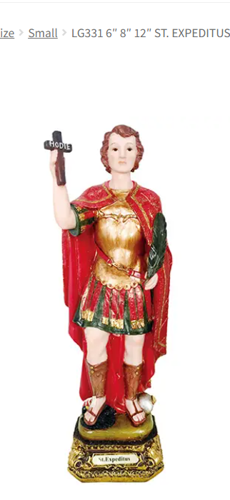 Saint Expedite TT 8" Statue (San Expedito)
