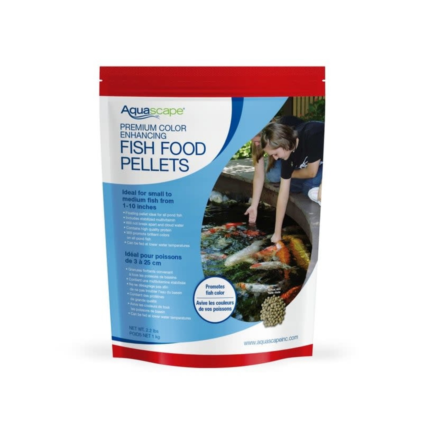Aquascape Premium Color Enhancing Fish Food Pellets - Small Pellets - 2.2lb