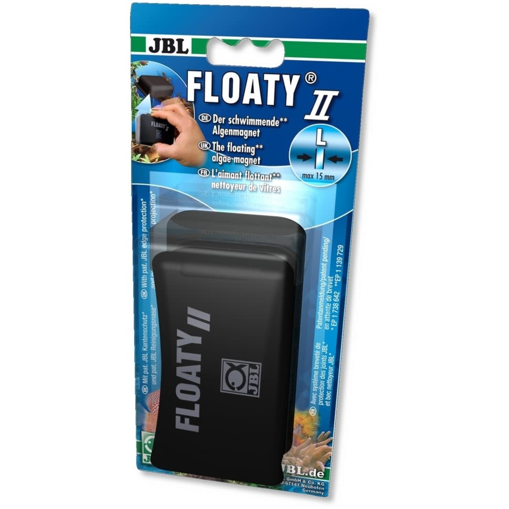 JBL JBL FLOATY II Magnetic Glass Cleaner - 15mm Glass