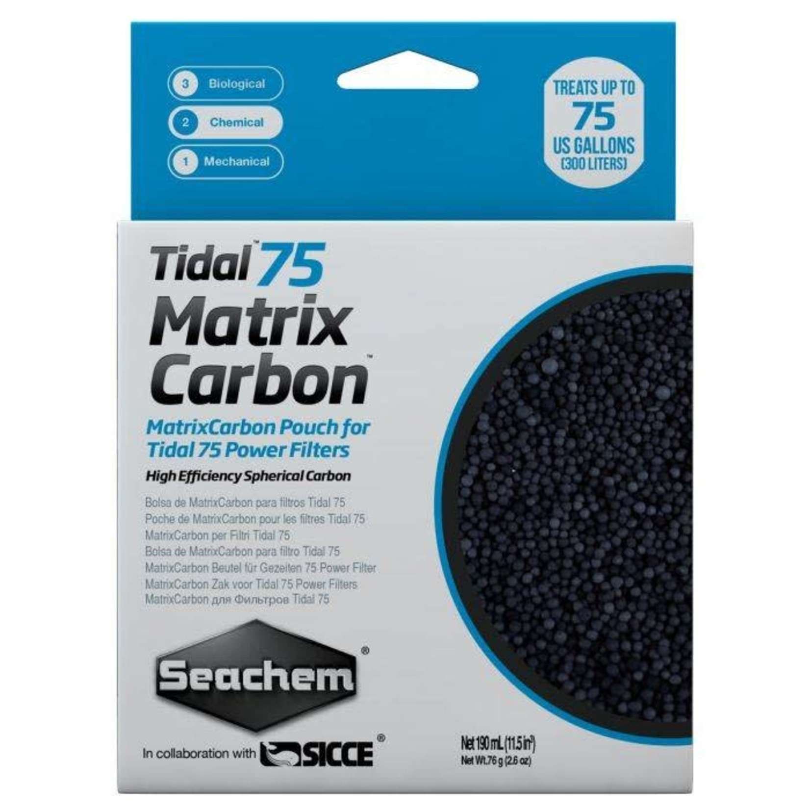 Seachem Seachem Tidal 75 MatrixCarbon™ for Tidal 75 External Filter - 190ml