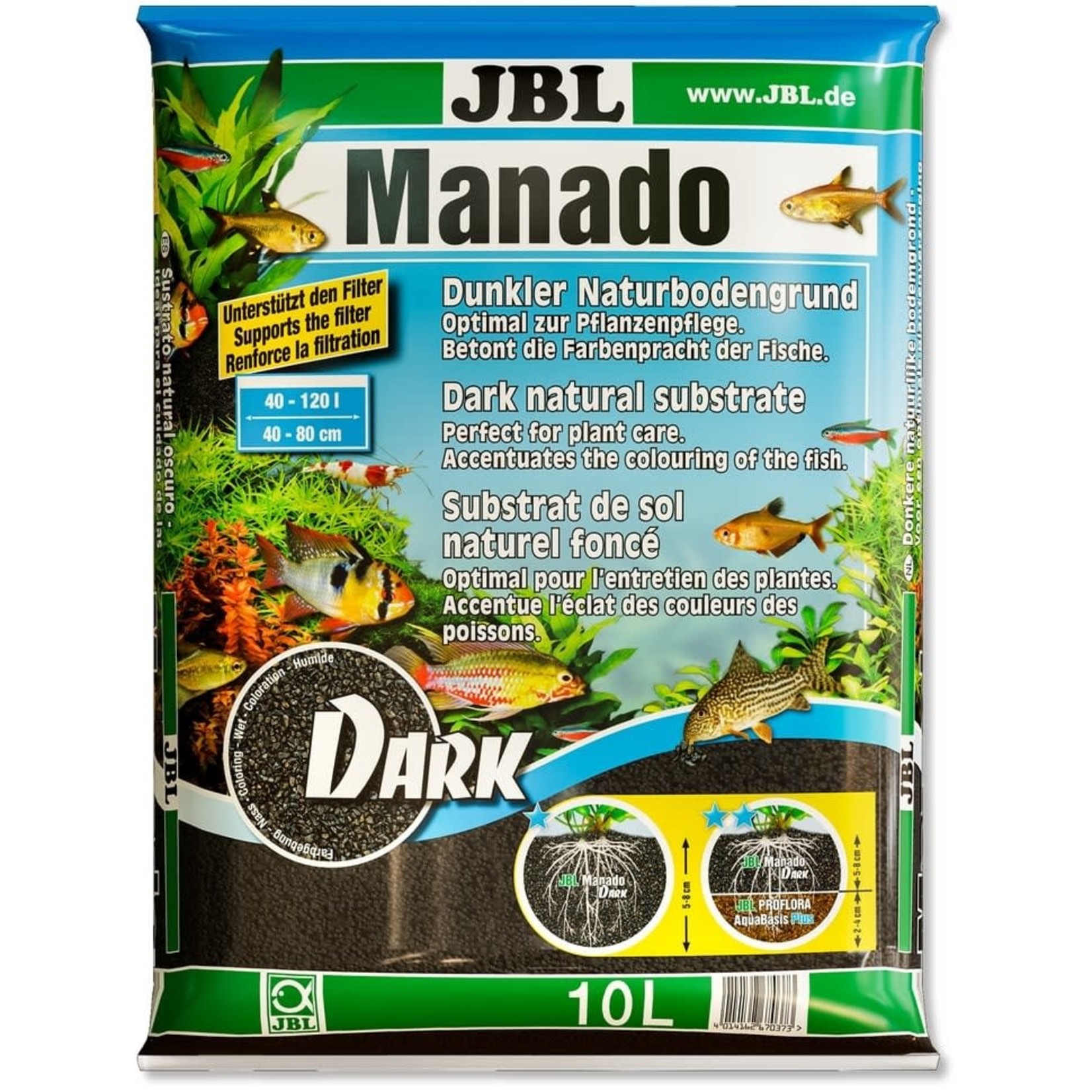 JBL JBL Manado Dark Substrate - 10L