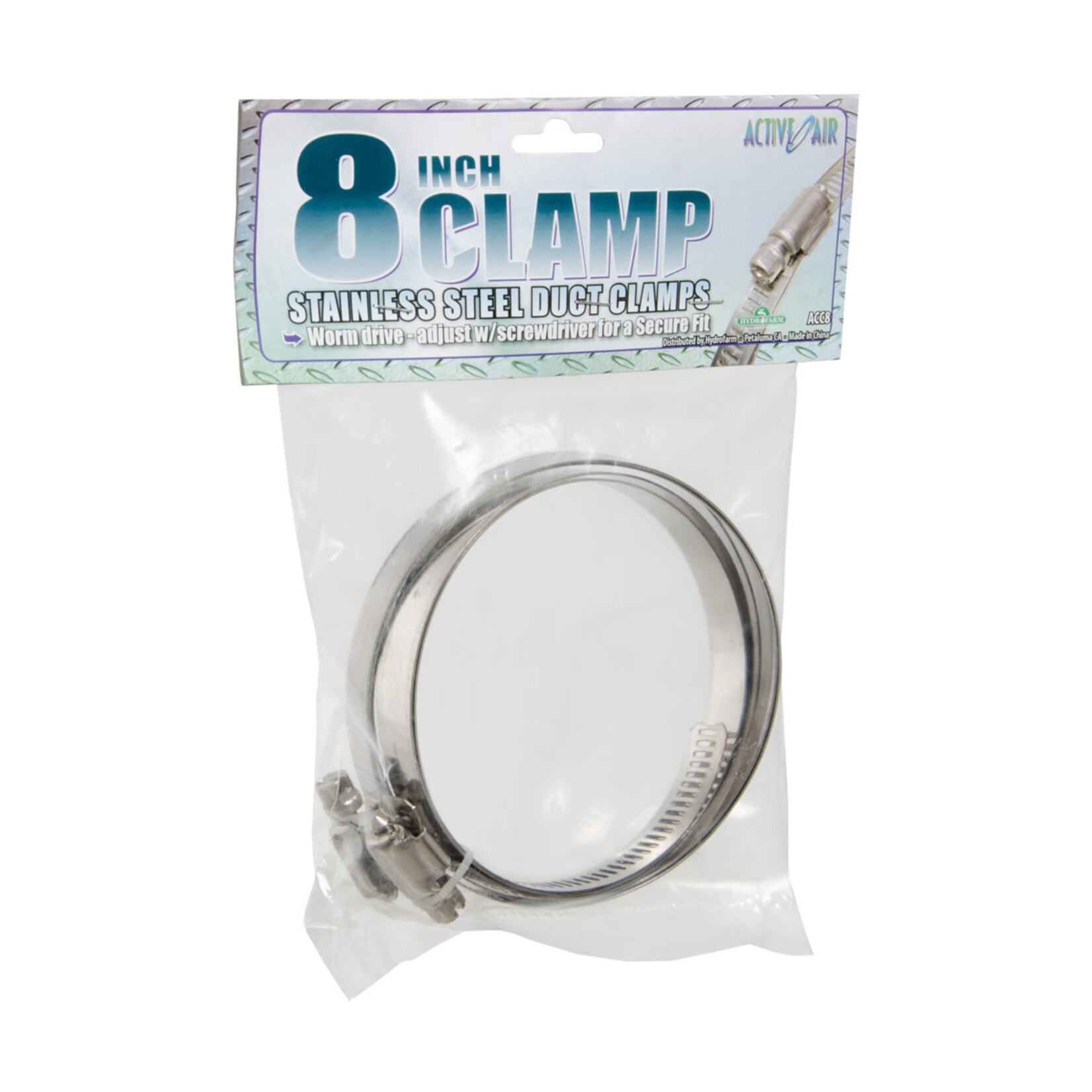 Active Air Stainless Steel Duct Clamps - 8in - 2 pack
