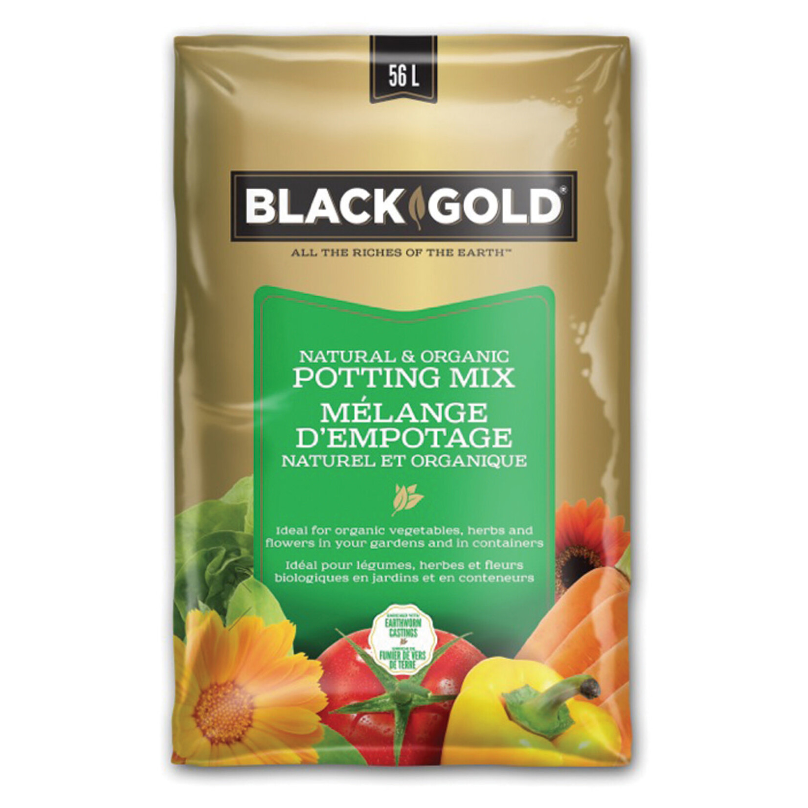 Sun Gro Black Gold Natural & Organic Potting Mix - 56 L
