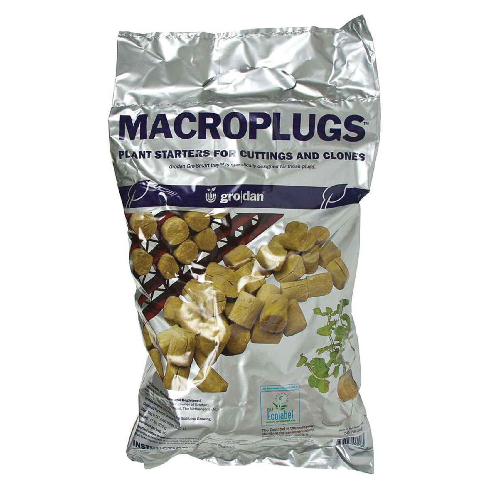 Grodan Macroplugs - 1.5in D x 1.57in - Bag of 50
