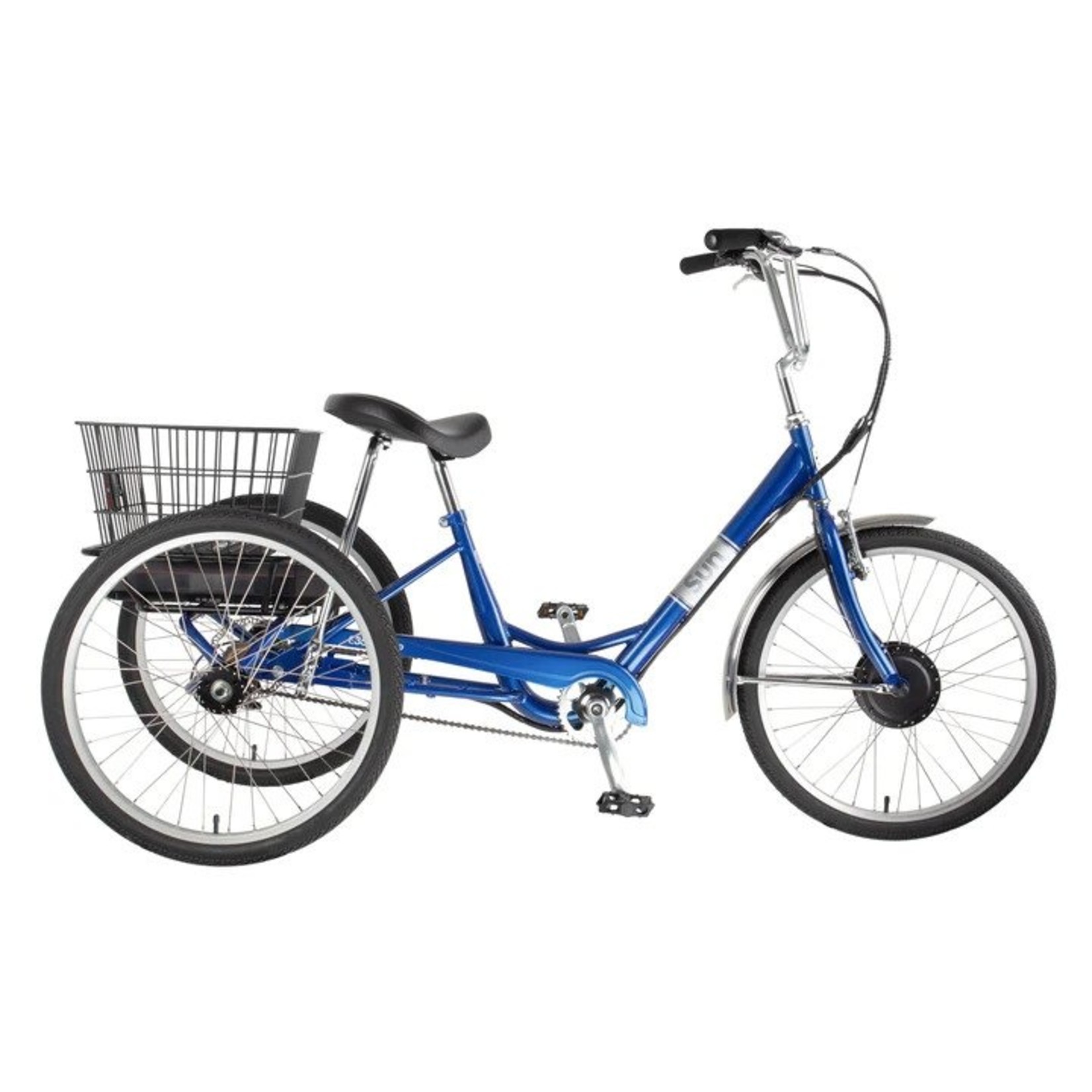 TRIKE SUN ADULT E350 P BU 24 ELECTRIC 1sp w BLACK BASKET Belleville