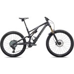 Specialized S-Works Stumpjumper EVO 2023 in SATIN CARBON  BRUSHED LIQUID BLACK METAL  LIMESTONE  BRUSHED CHROME