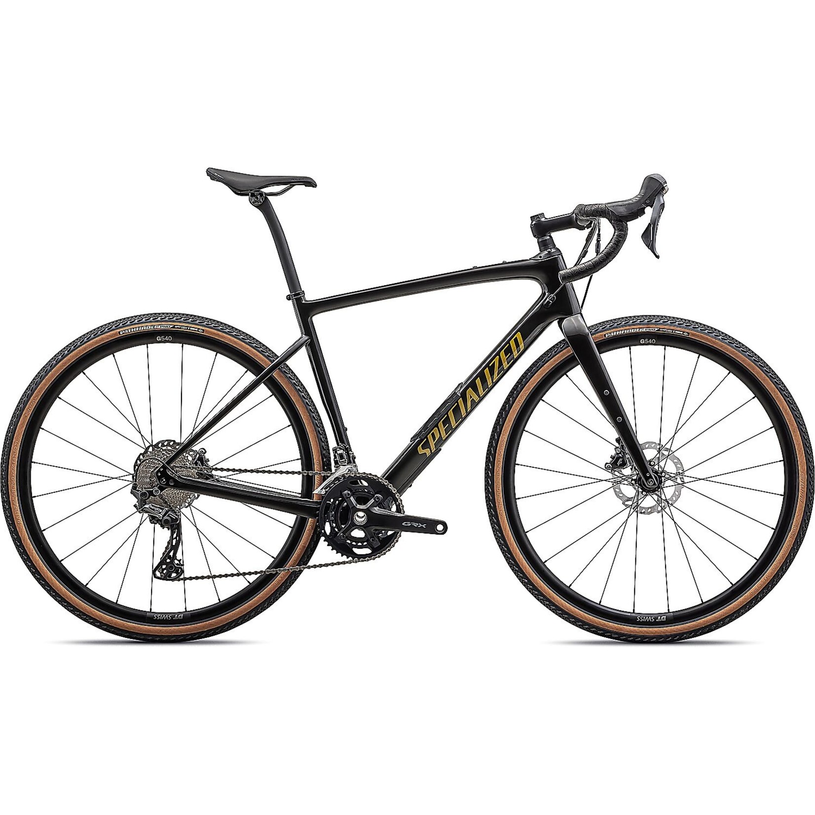 Specialized Diverge Comp Carbon 2023 in GLOSS OBSIDIANHARVEST GOLD METALLIC