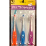  Kid's Toothbrush with Suction Base 3PK
