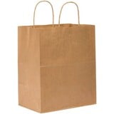  Brown Paper Bag with Handles 10"x 6.3/4"x12"
