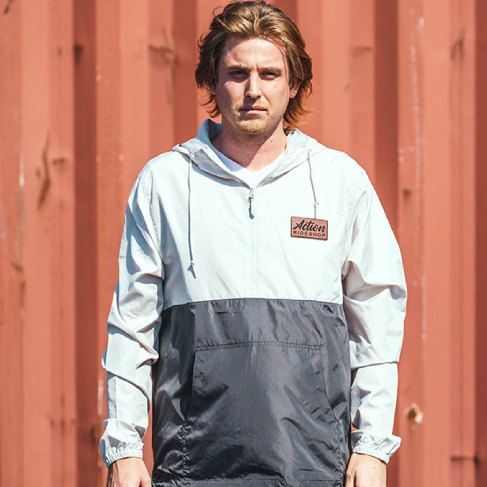 pullover nylon windbreaker