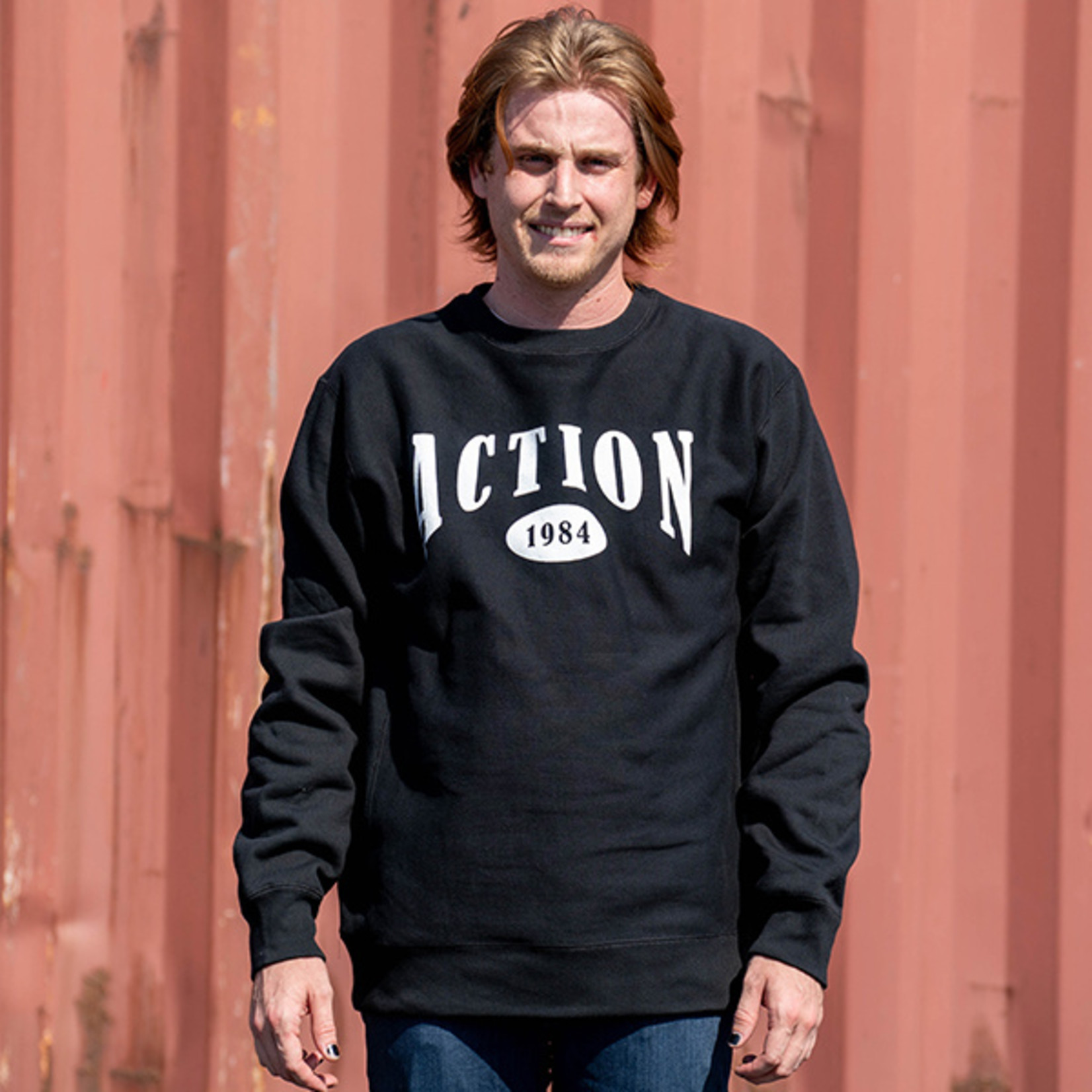 Action Rideshop Varsity Crewneck