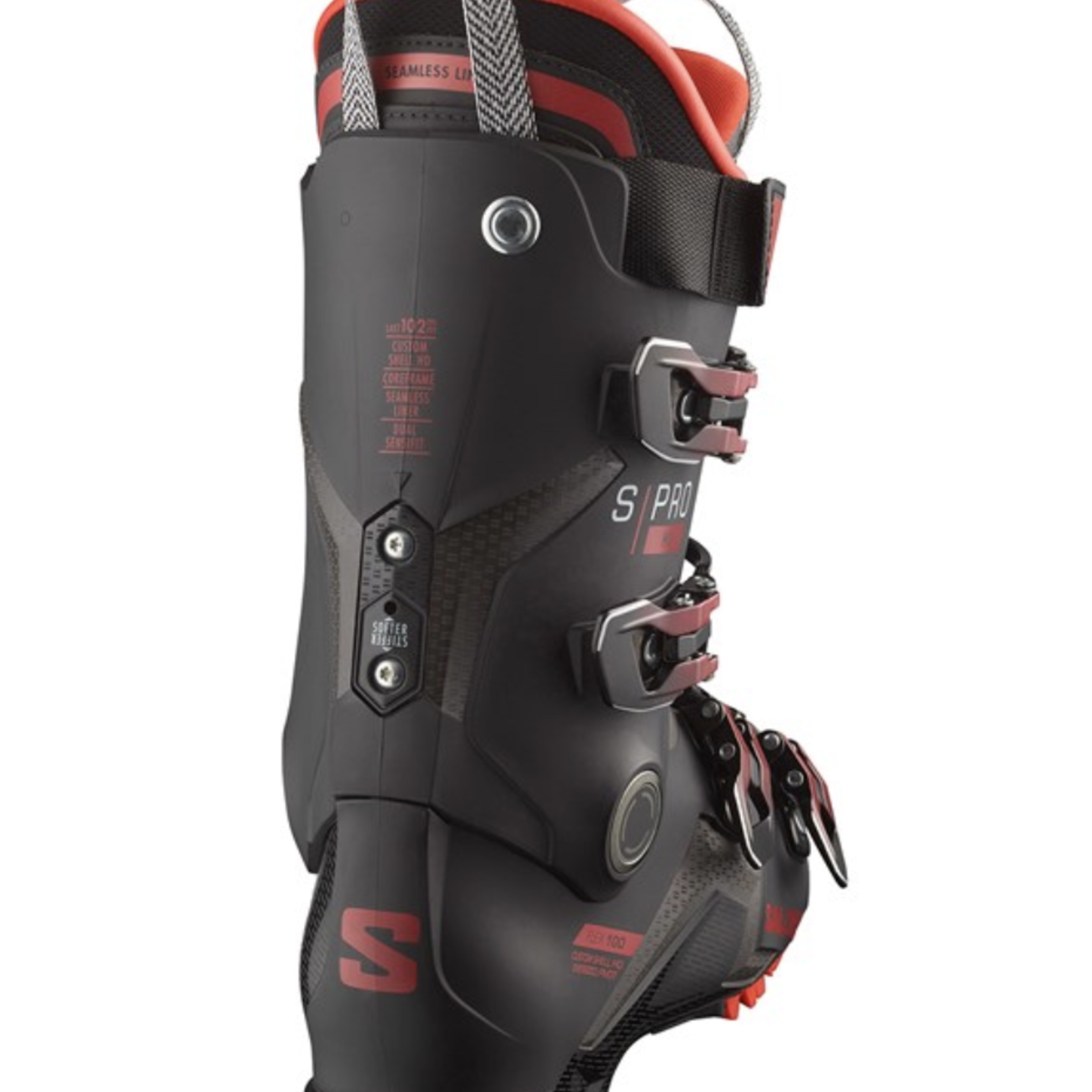 2024 Salomon S/Pro HV 100 Ski Boots - Black / Red