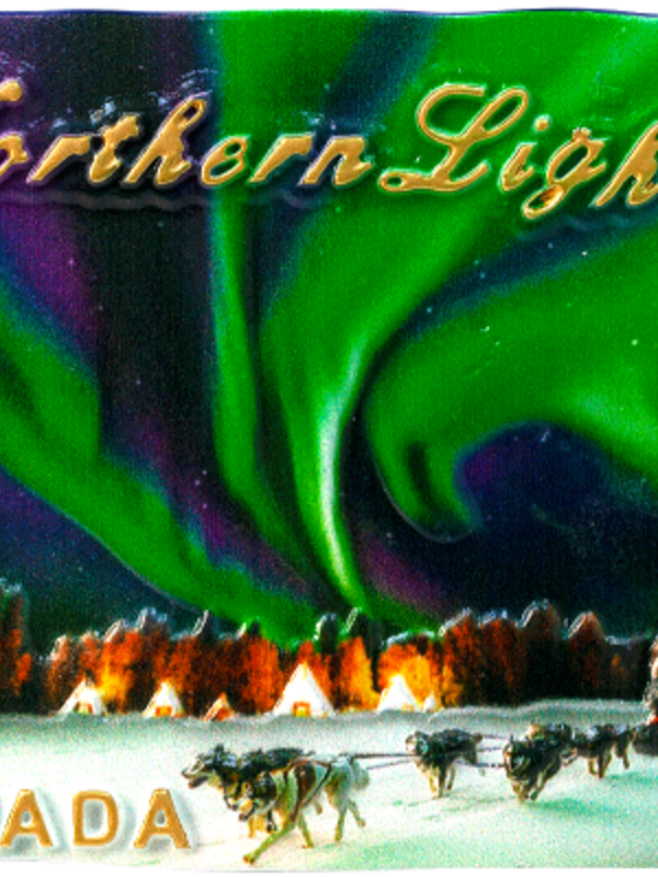 3D Polyresin Magnet - Cartoon Northern Lights