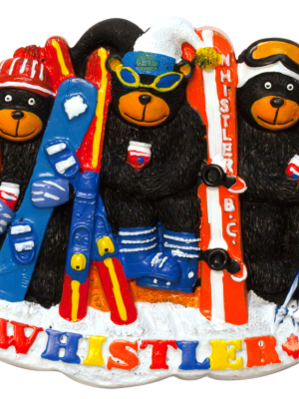 3D Polyresin Magnet - Whistler Three Bears Ski