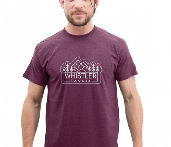 Pacific Northwest - Whistler BC - T-Shirt - Heather Maroon Scn.
