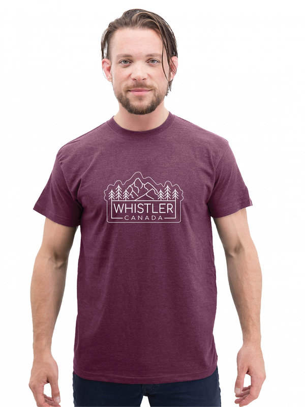 Pacific Northwest - Whistler BC - T-Shirt - Heather Maroon Scn.