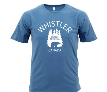 National Park Bear - Whistler BC - T-Shirt - Heather Indigo - Scn.