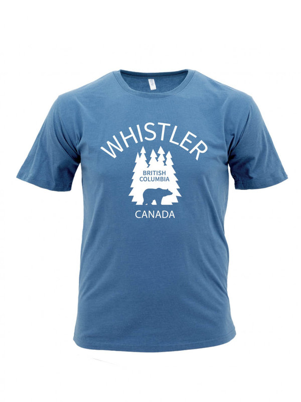 National Park Bear - Whistler BC - T-Shirt - Heather Indigo - Scn.
