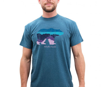 Bear Silhouette Scenery - Whistler - T-Shirt - Lago Heather Indigo - Scn.