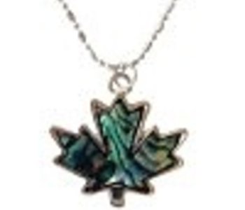 Necklace - Abalone Maple Leaf