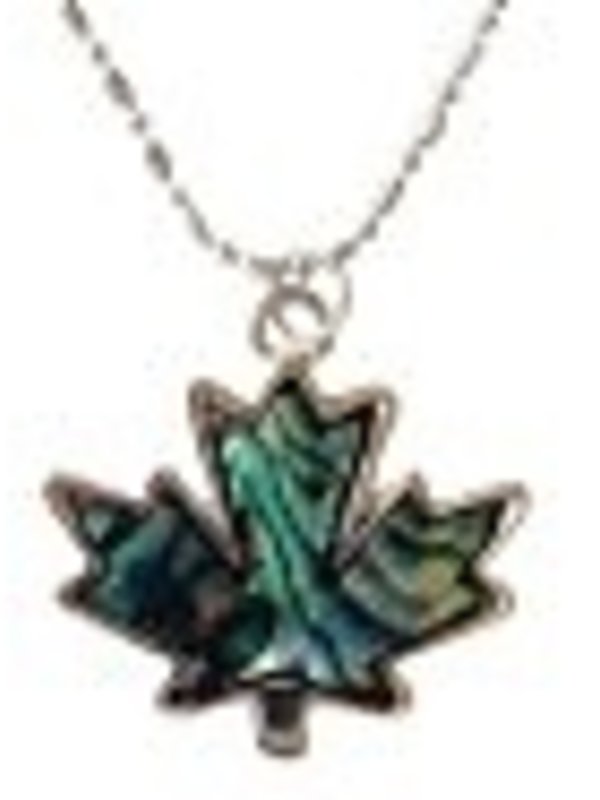 Necklace - Abalone Maple Leaf