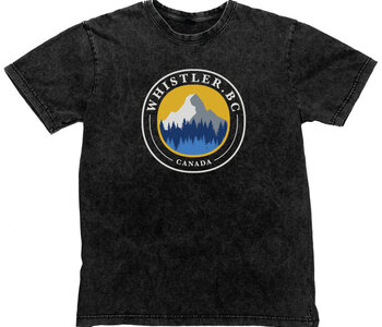 Mountain Circle F/F - Whistler BC - T-Shirt - Black Acid Wash- Scn.