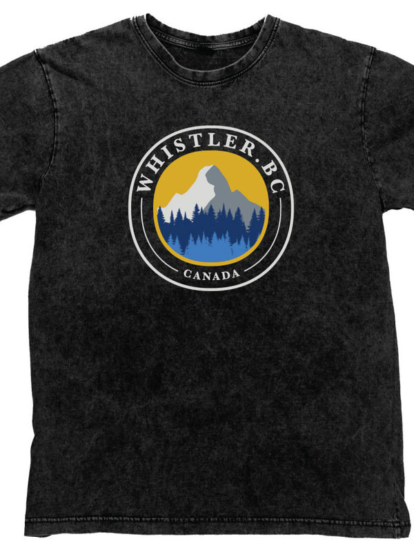 Mountain Circle F/F - Whistler BC - T-Shirt - Black Acid Wash- Scn.