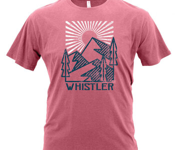 Sun Behind Mountain F/F - Whistler - T-Shirt - Heather Mauve - Scn.